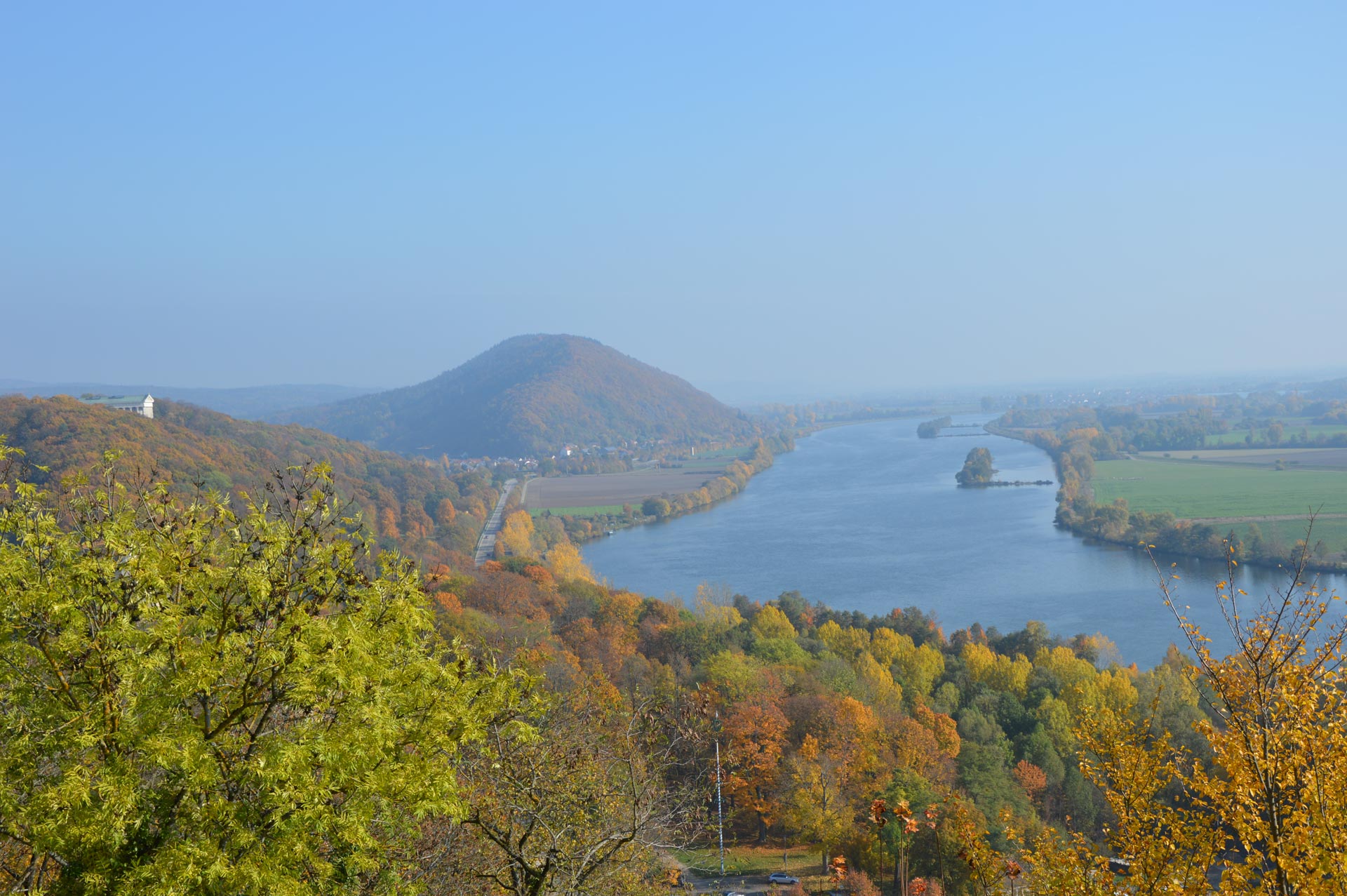 Panorama Blick auf Donau in Richtung Wörth a.D.